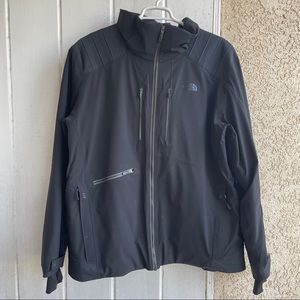 Black Northface ski jacket. Lots of pockets.